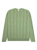 Advisory Board Crystals cable-knit crew-neck sweater