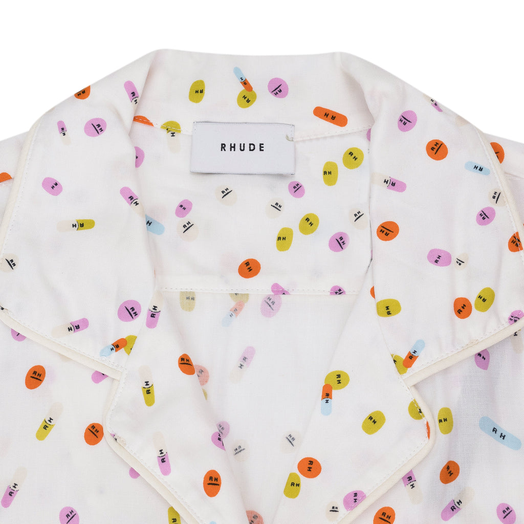 White Pill Collared Shirt