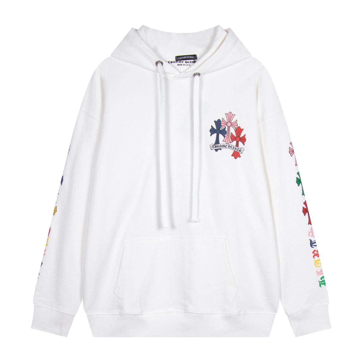 Chrome Hearts Multicolor Floral Cross Graphic Hoodie